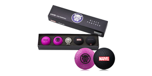 Marvel Black Panther Volvik Vivid 4 Balls with a Ball Marker Set