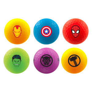 Marvel Iron Man Volvik Vivid 4 balls with a ball marker set