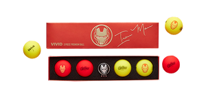 Marvel Iron Man Volvik Vivid 4 balls with a ball marker set